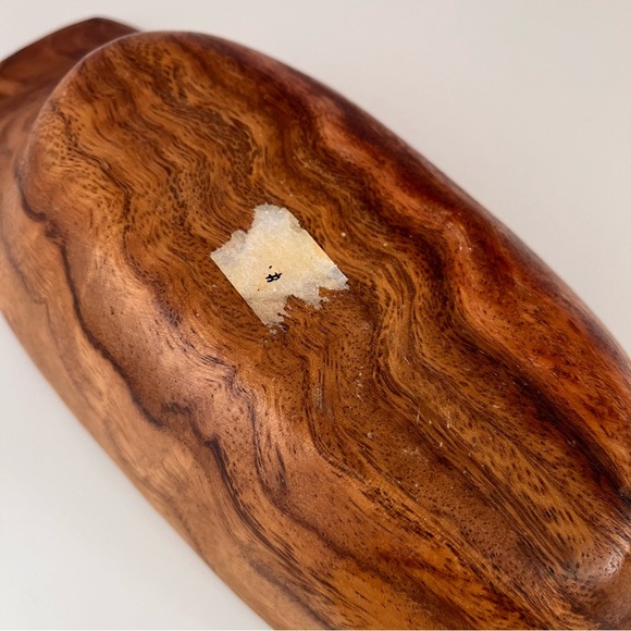 Mid century modern vintage gorgeous wooden bowl— hold in style! Serving - Picture 5 of 6